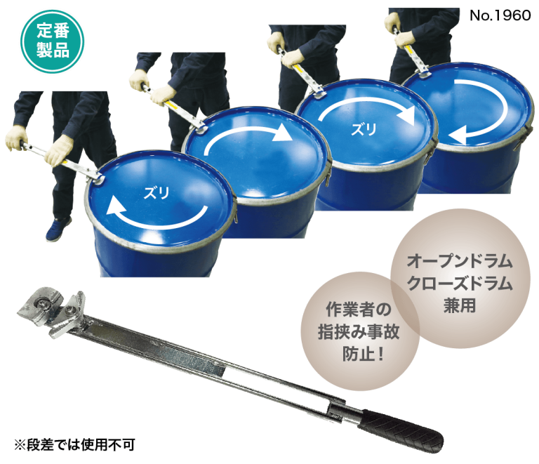 ドラム缶オープナーの完成版！ドラム缶作業機器「ドラてこ」など 大有株式会社（タイユー）